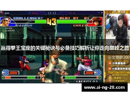 赢得拳王宝座的关键秘诀与必备技巧解析让你走向巅峰之路